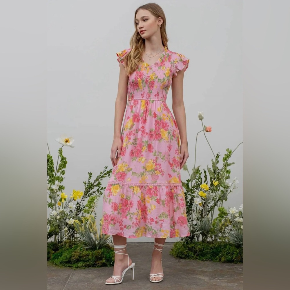 Pink Floral Dress